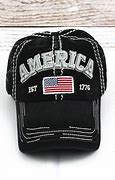 Image result for Distressed Black USA Flag Hat