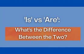 Image result for IS Vs Are
