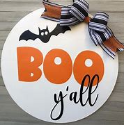 Image result for Round Halloween Door Hangers