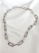 Image result for White Gold Paperclip Necklace