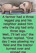 Image result for Three-Legged Pig Joke