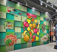Image result for Supermarket Wall Decoration Design