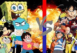 Image result for Anime vs Cartoon