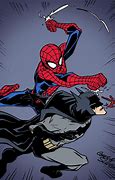 Image result for Spider-Man Throws Batman