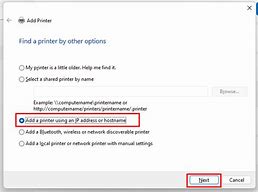 Image result for Windoes 11 Add Printer by IP Address