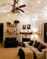 Image result for String Lights in Living Room TV