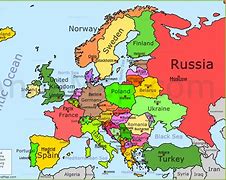 Image result for World Map with Countries Europe