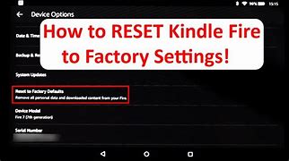 Image result for How to Factory Reset Amazon Fire Tablet
