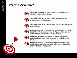 Image result for What Is the Main Point