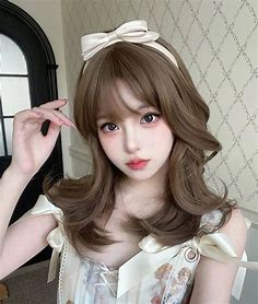 Honey tea Lolita long curly hair A41112
 – apsanil