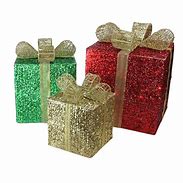 Image result for Outdoor Christmas Lighted Gift Boxes