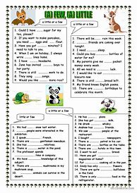 Image result for Few and Little Worksheets