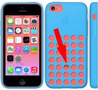 Image result for iPhone 5C Pink Case On Blue