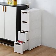 Image result for Plastic Storage Shelves with Drawers