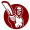 Image result for Cricket Logo Black and White Blac Background