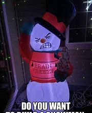 Image result for Snowman Brain Freeze Meme