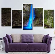 Image result for 5 Piece Waterfall Canvas Wall Art