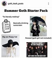 Image result for Goth Guy Starter Pack Memes