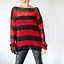 Image result for Red and Black Striped Sweater