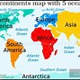 Image result for Continents and Oceans Map for Kids