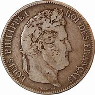 Image result for 5 Francs 1837