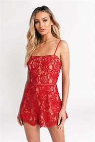 Image result for Red Lace Romper