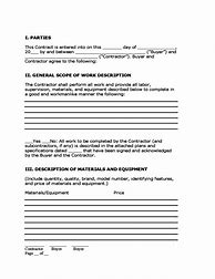 Image result for Home Repair Agreement Template