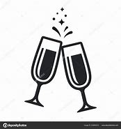 Image result for Black and White Image Champagne Toast