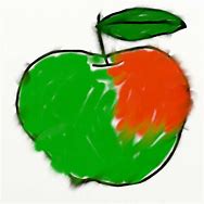Image result for Cartoon Eating Apple with Abstract Background