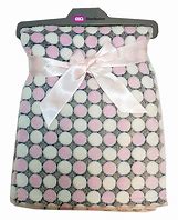 Image result for Pink Blanket with Rainbow Polka Dots
