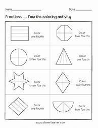 Image result for 4Ths of a Quarter Worksheet