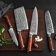 Image result for Damascus Kitchen Knife Set