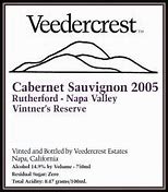 Image result for Veedercrest Cabernet Sauvignon Vintner's Reserve Rutherford