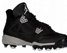 Image result for All-Black Jordan 4S Cleats