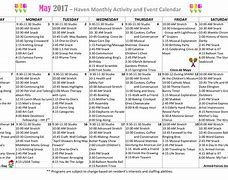 Image result for Monthly Event Calendar