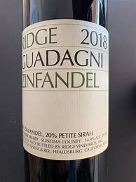 Image result for Ridge Zinfandel Guadagni