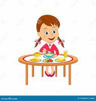 Image result for Girl Eating Breakfast Drawing