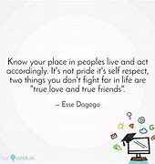 Image result for Know Your Place and Act Accordingly
