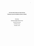 Image result for APA Title Page Army BLC Sharp