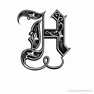 Image result for Fancy Calligraphy Letter H
