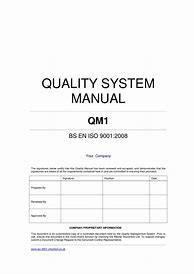 Image result for ISO 9001 Quality Manual Example