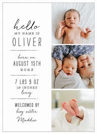 Image result for Cute Birth Announcement Ideas