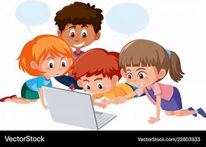 Image result for Kids with Computer Clip Art