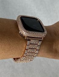 Image result for Rose Gold Apple Watch with Stone Band