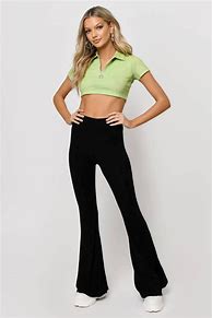Image result for Cute Flare Pants Brown
