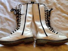 Image result for Ladies White Combat Boots