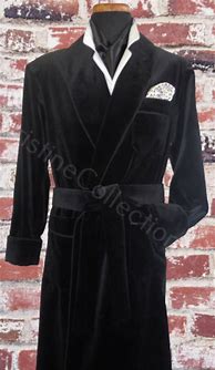 Image result for Black Velvet Smoking Jacket
