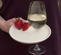 Image result for Plates with Wine Glass Holder