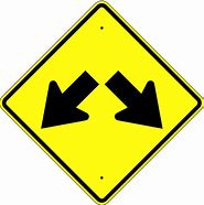 Image result for Double Arrow Road Sign