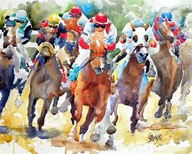 Image result for Wild Horse Racing Artwork